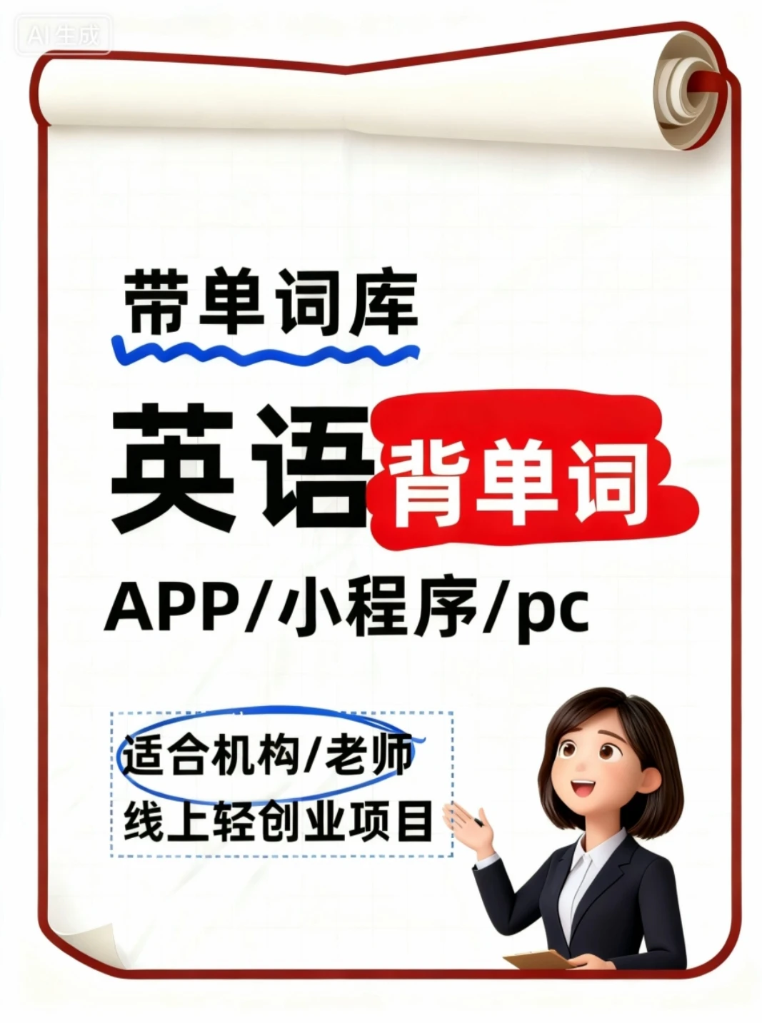 英语单词带背APP/小程序/网页端~带单词库