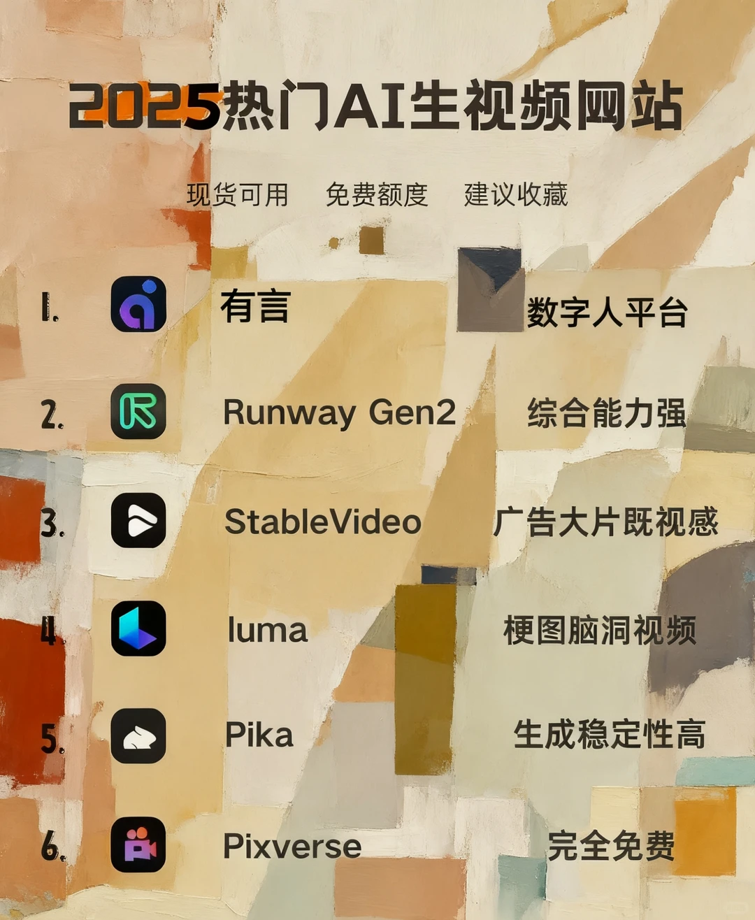 🔥2025必藏！6个热门AI生视频网站