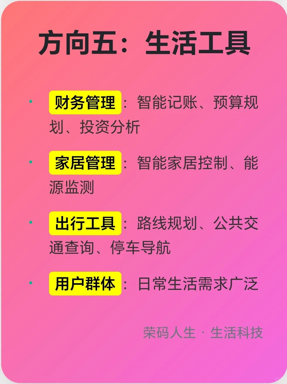 工具类APP五个热门方向