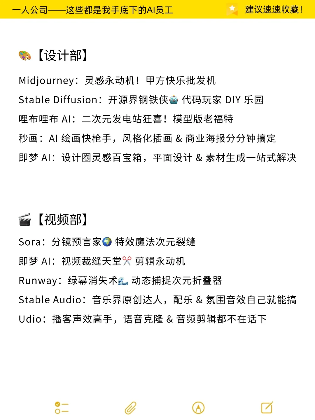 一人公司封神！35 款 AI 工具 = 全部门员工