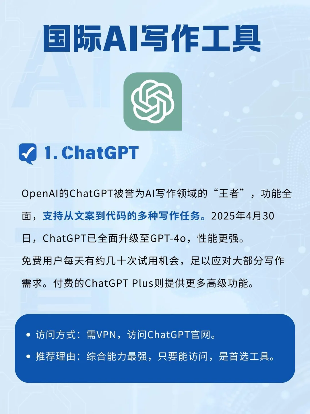 ✨2025年神级AI写作工具推荐 ！