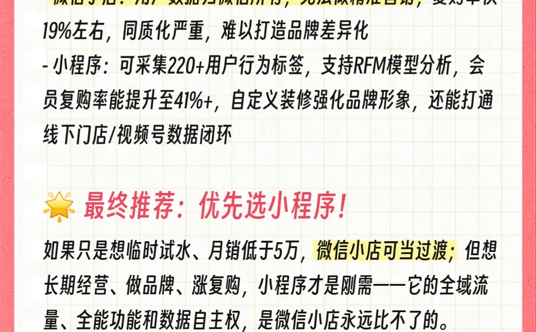 纠结做微信小店还是小程序？新手开店🔥