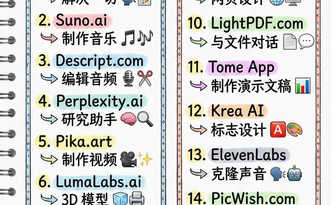 别只知道ChatGPT!这15个宝藏AI工具请收好
