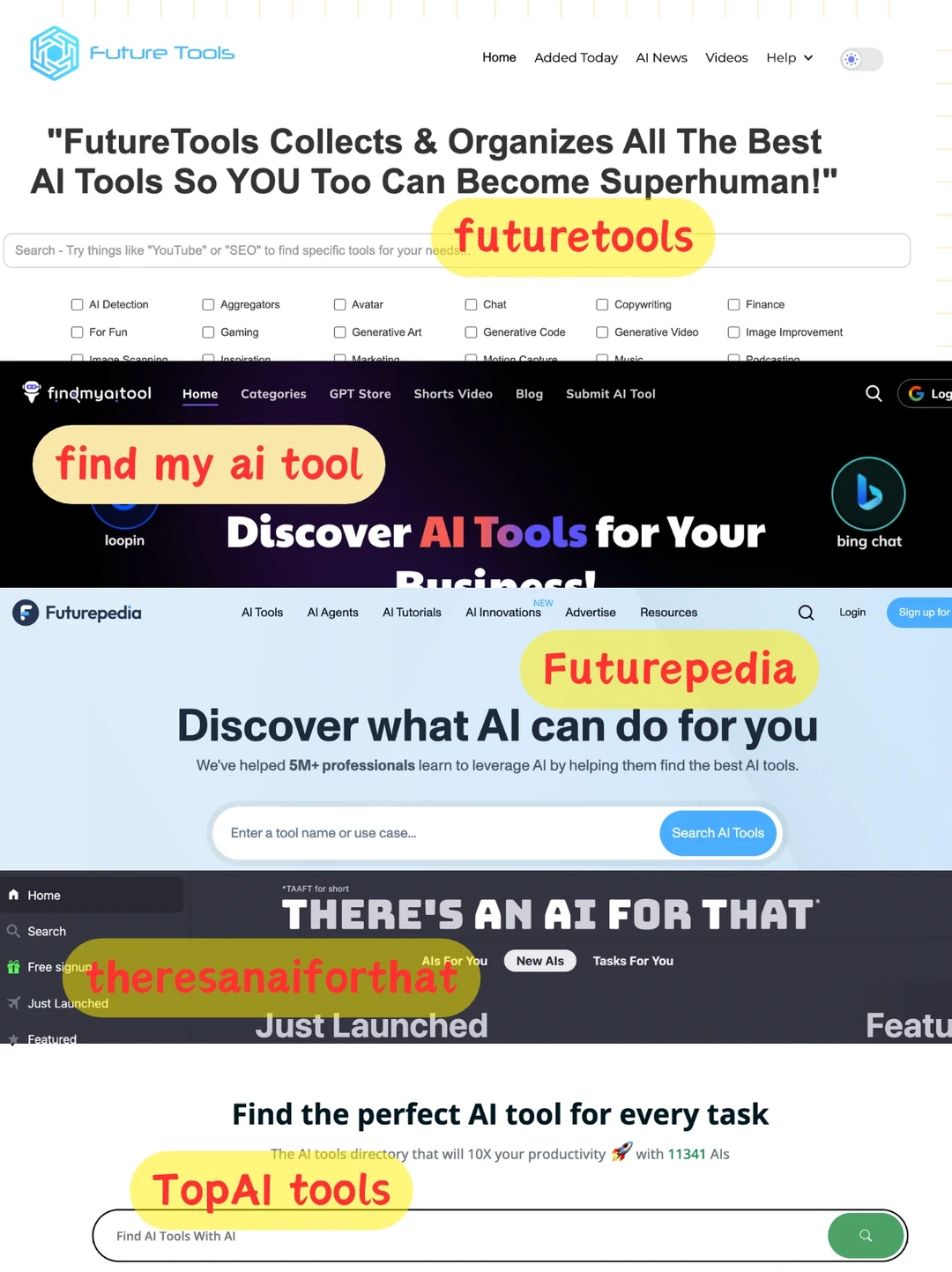这些网站的AI工具足够你挑了