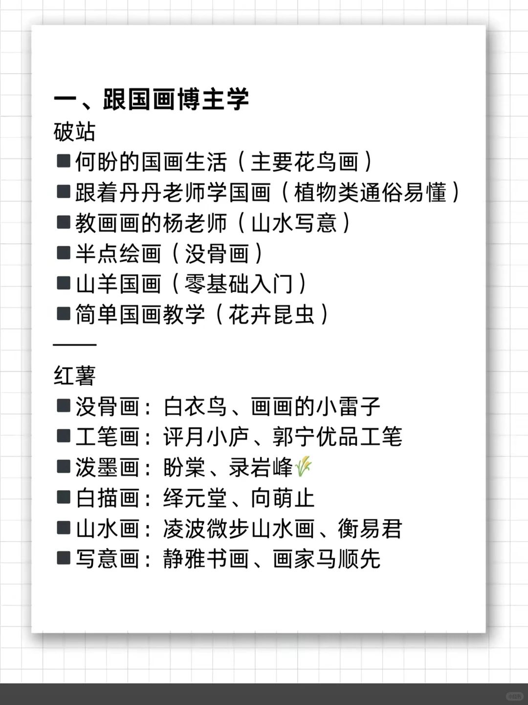 国画入门工具 书籍 博主 APP 推荐来喽～