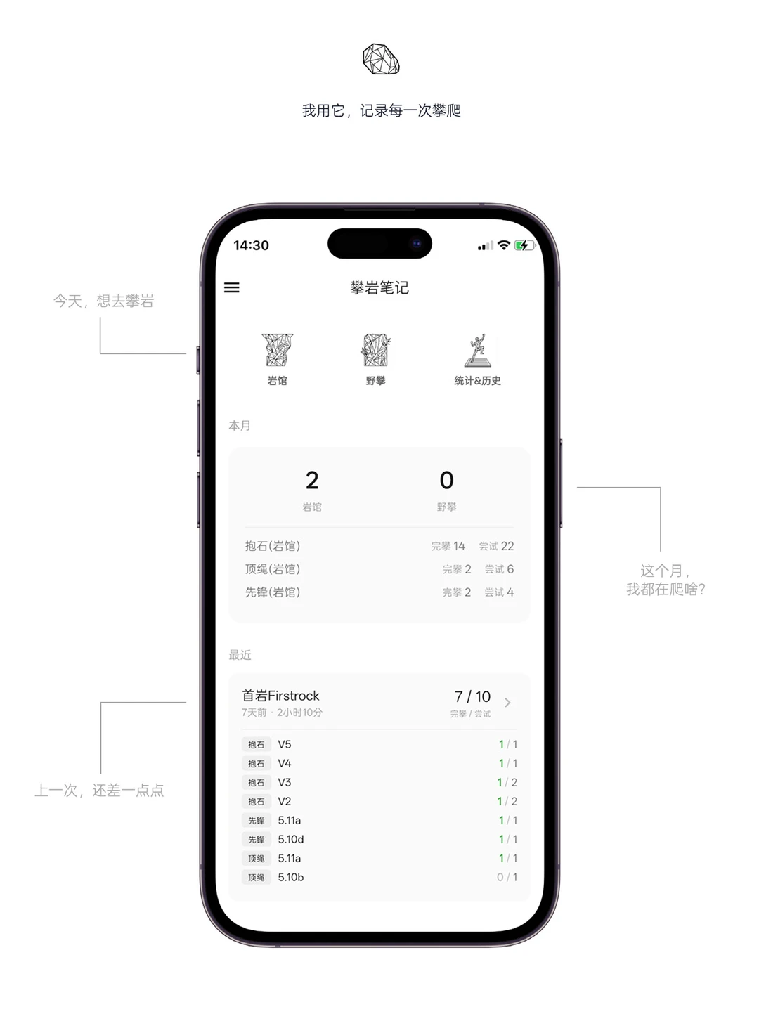 攀岩笔记 2.0，已更新