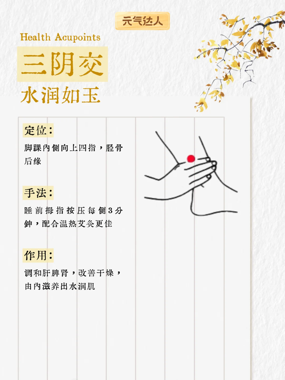 中医：常按这6个穴位，不化妆都好看！