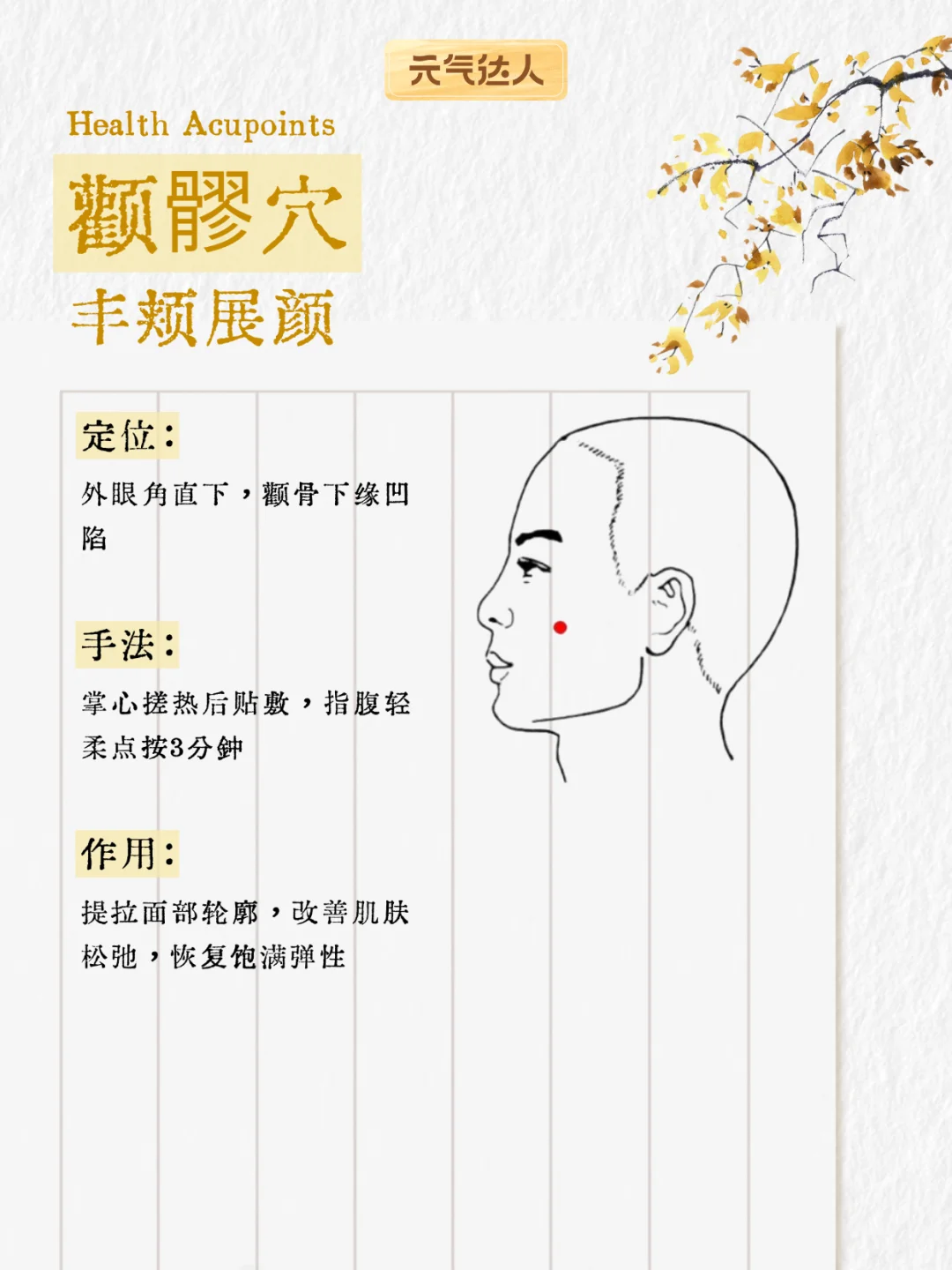 中医：常按这6个穴位，不化妆都好看！