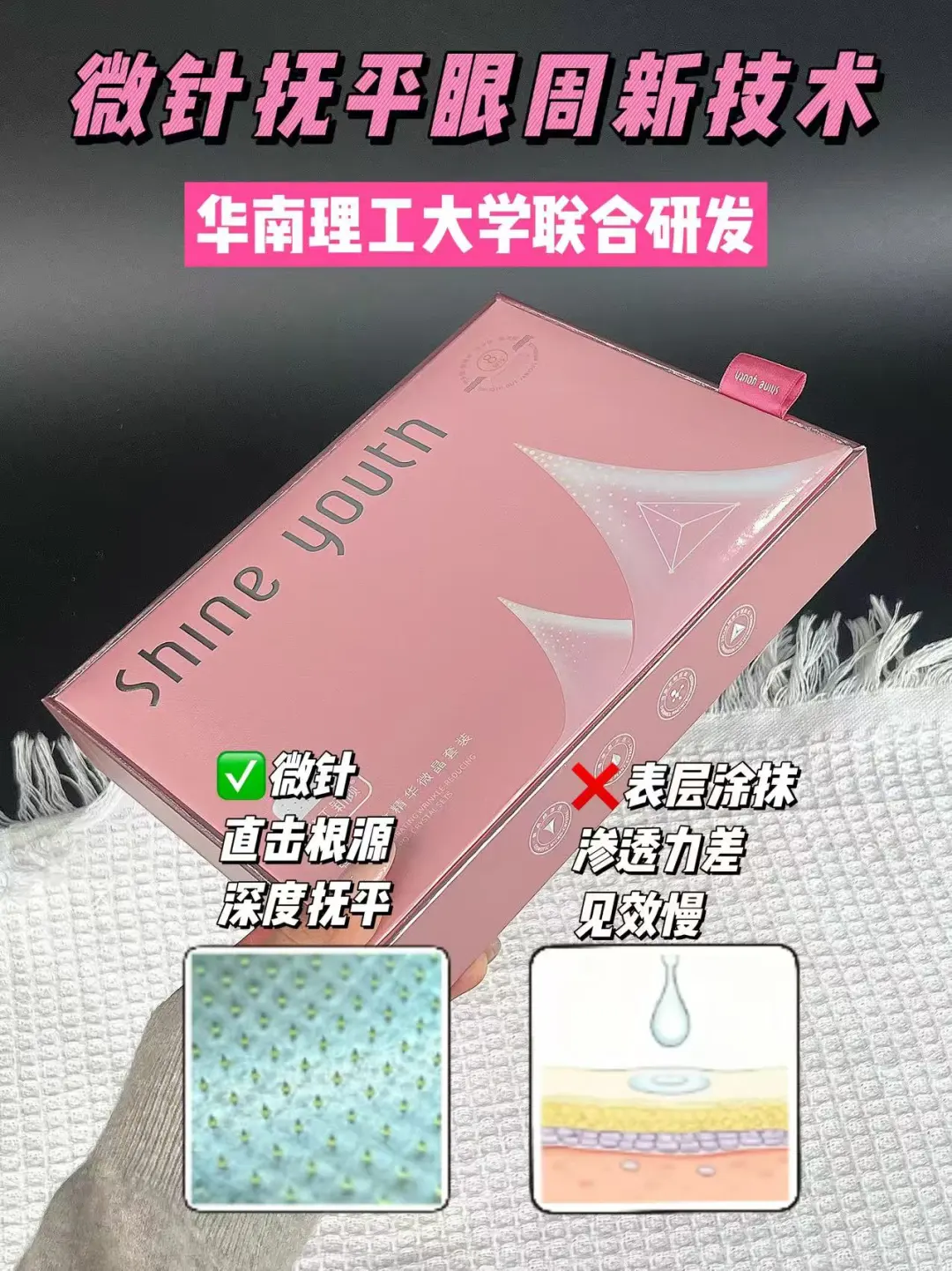 让这些刺在眼纹上滚一圈？