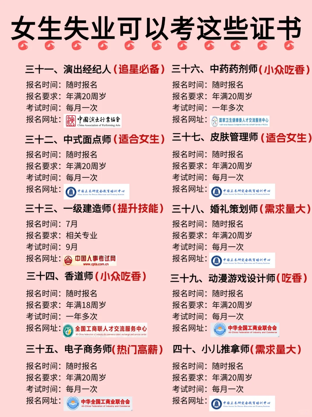 女生失业可以考这些证书，逆袭趁现在！