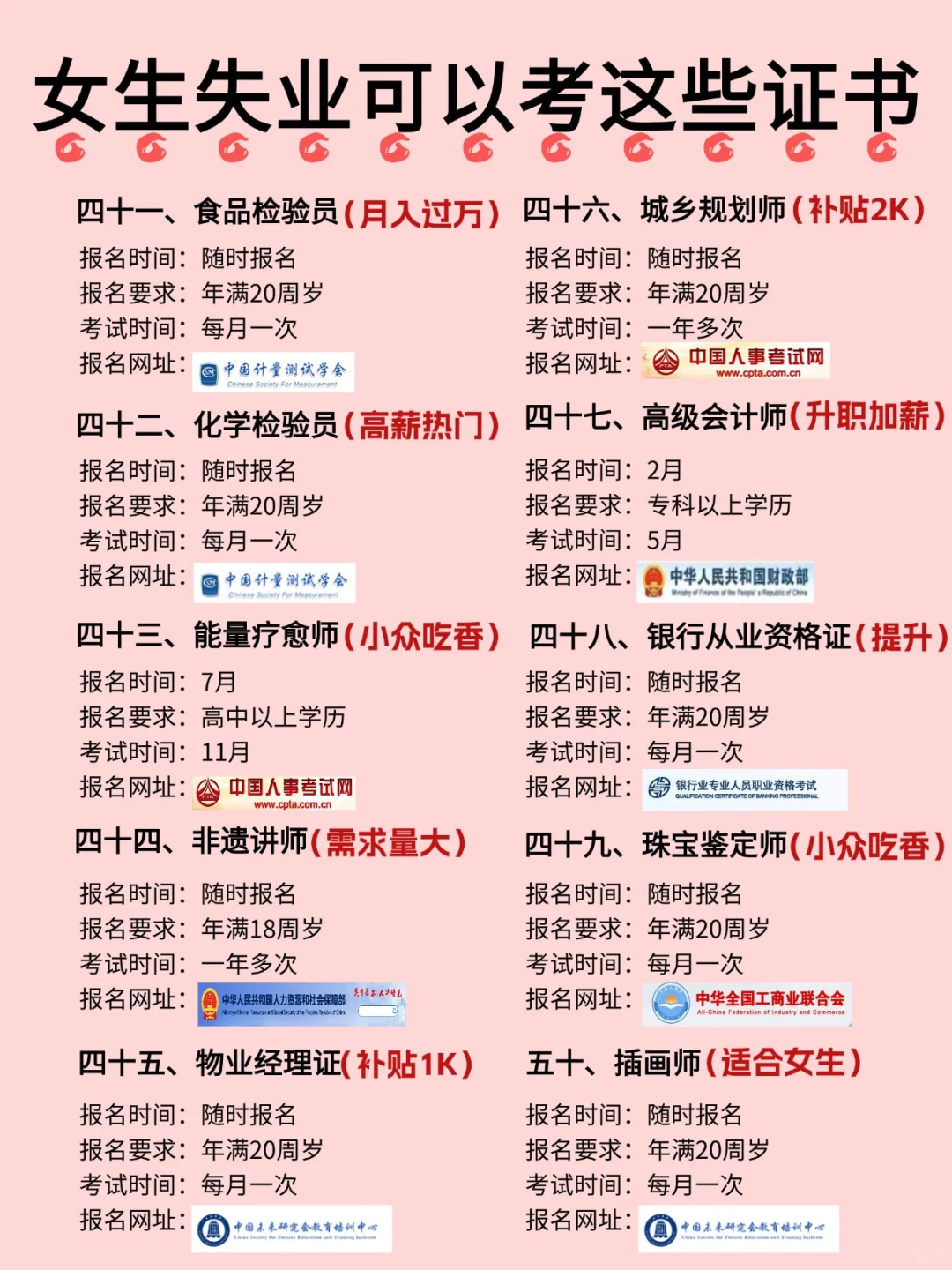 女生失业可以考这些证书，逆袭趁现在！