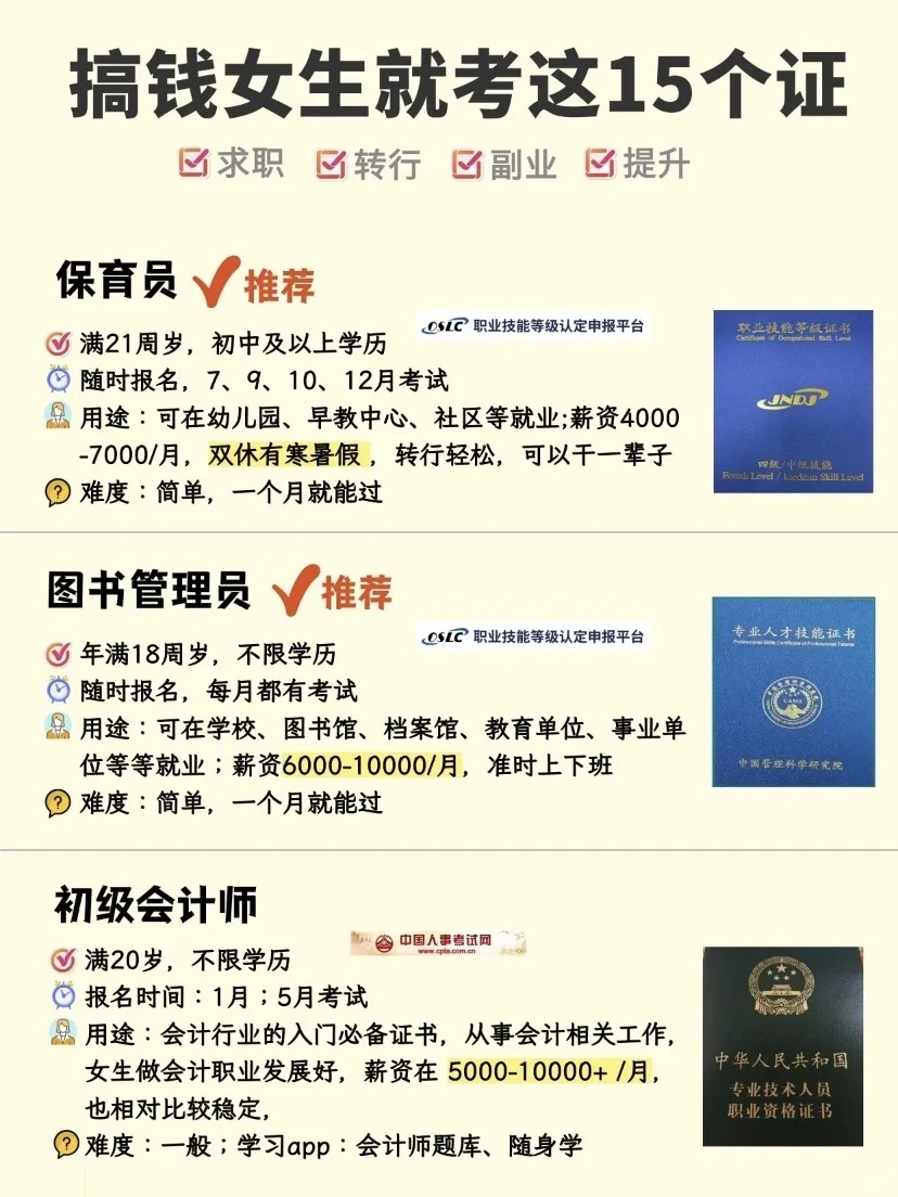 选择大于努力‼️ 搞钱女生都去考‼️