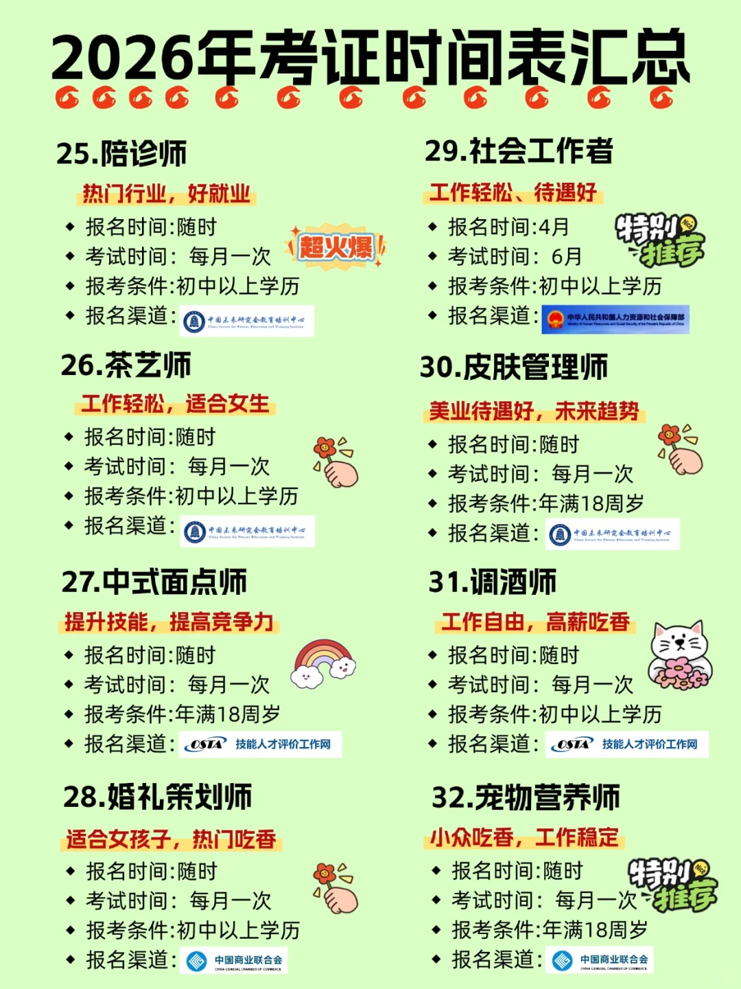 爆肝整理💥2026年考证时间表大汇总！