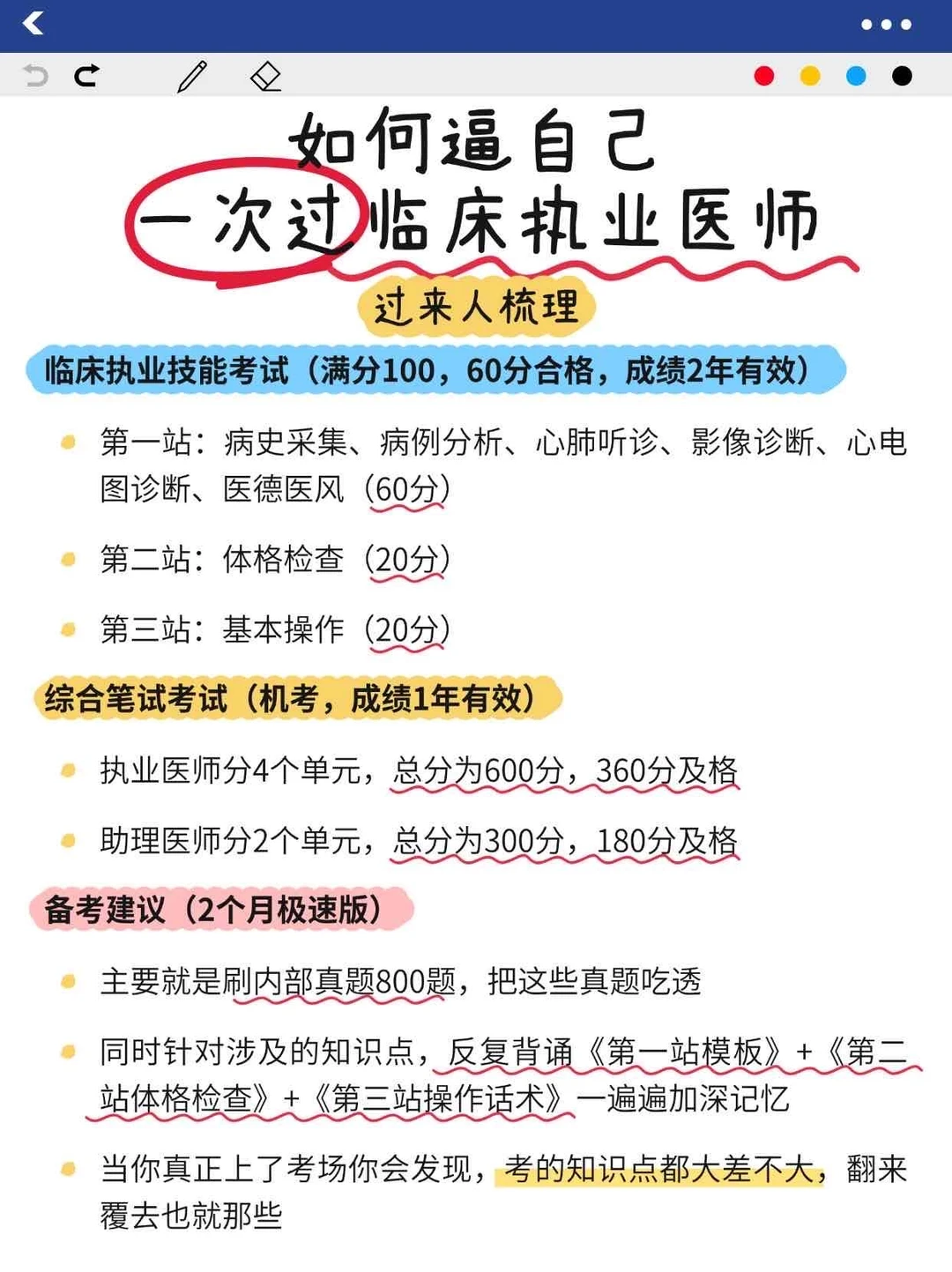如何逼自己一次过临床执业医师