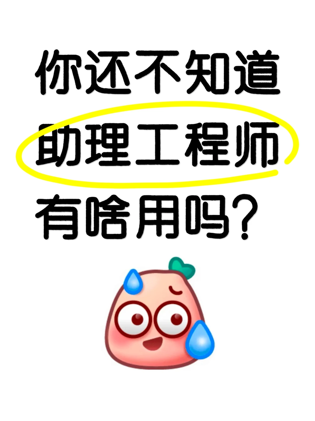 还不知道助理工程师有啥用吗？