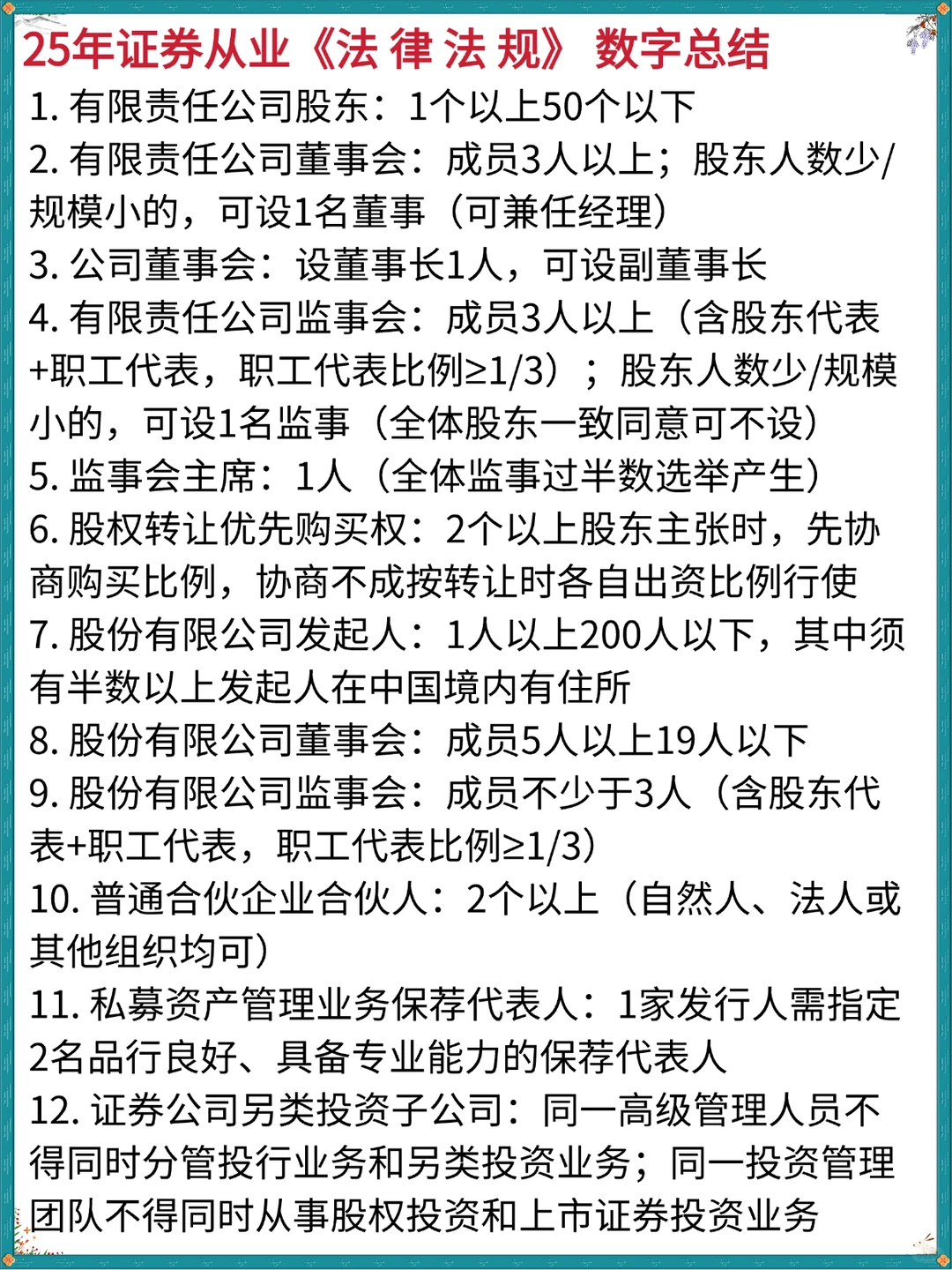 别忘了，周六证券从业还有30道常考计算题