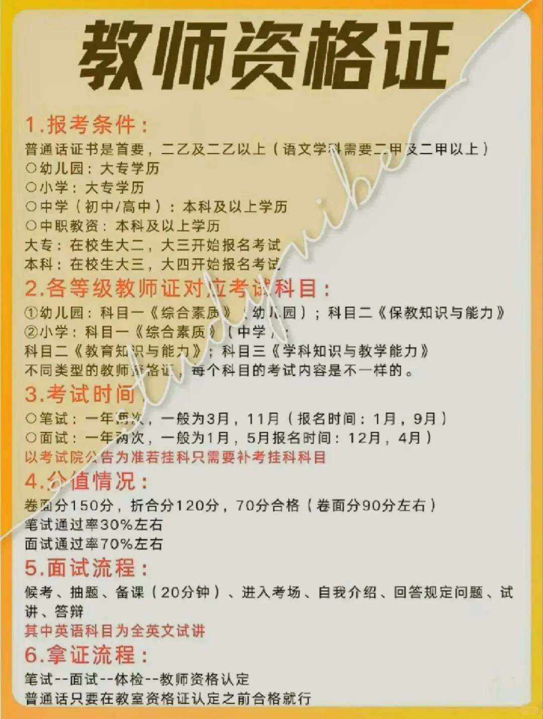 教师资格证最详细介绍来了教师资格证