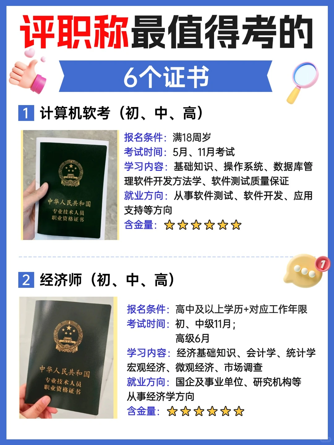 25年评职称超值得考的6个证书😍