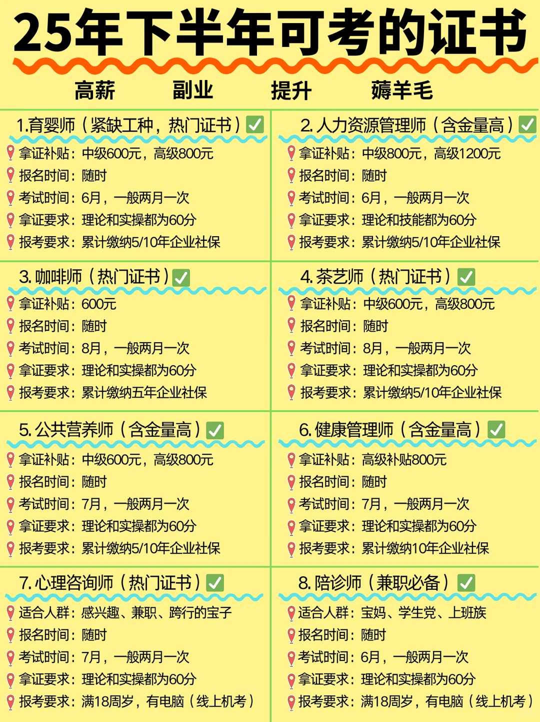 2025年下开挂式考证计划✅普通人闲着就去考