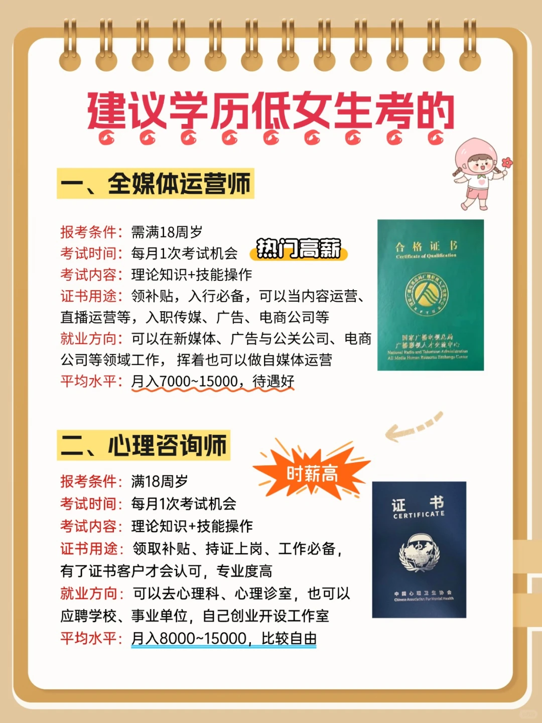 张雪峰:女生有空就考这几本证书！未来吃香