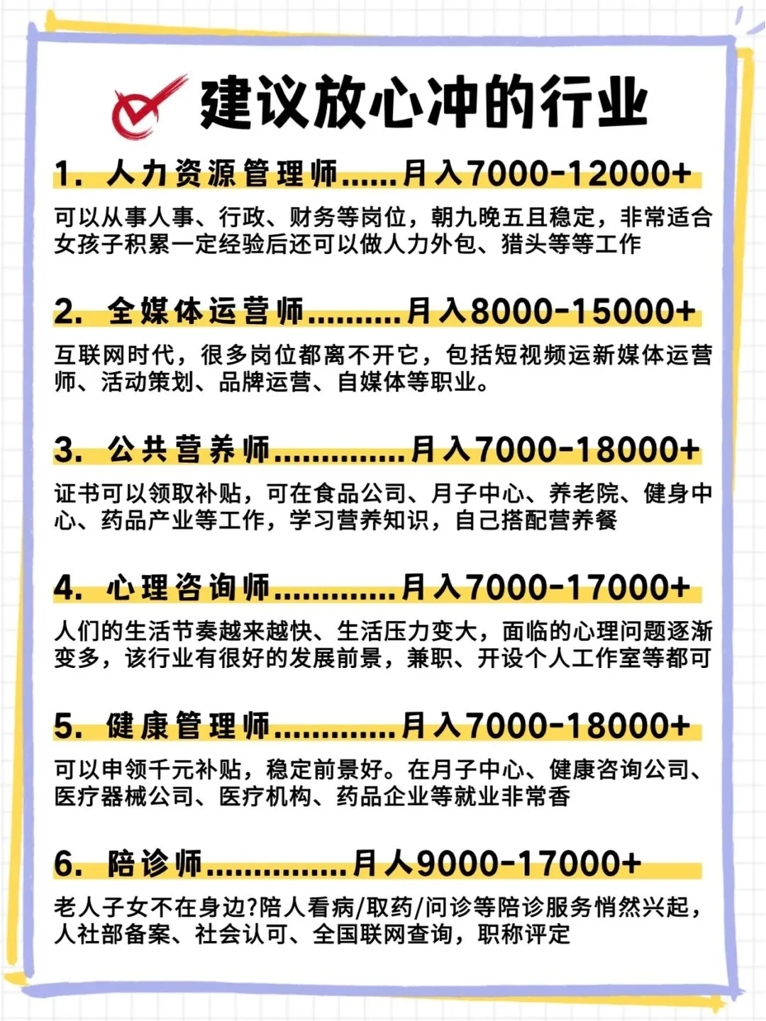大胆冲这6个证🔥月挣10000干到老！