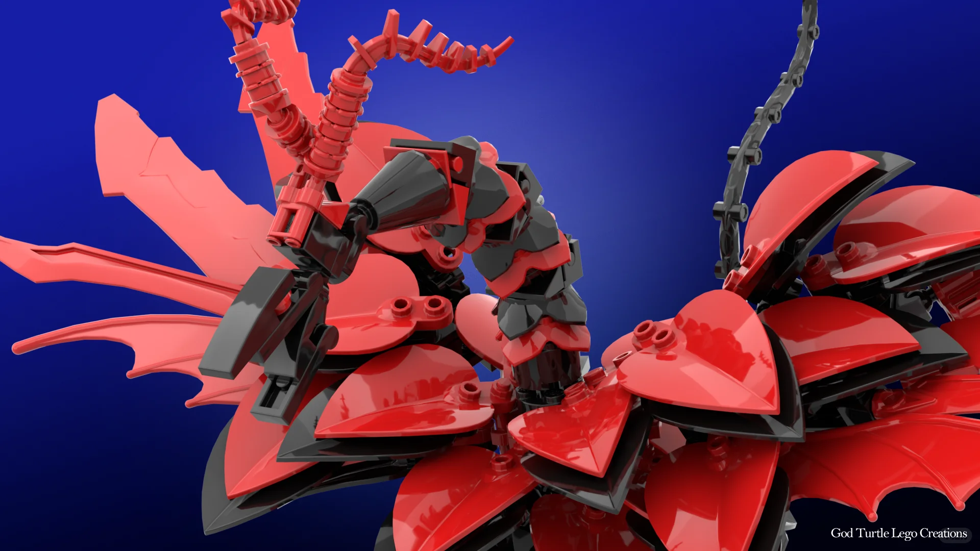 積木MOC - 遊戲王 黑薔薇龍