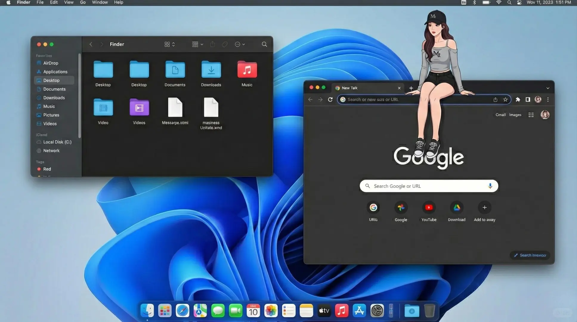 将自己融入电脑桌面，支持 Windows 和 Mac