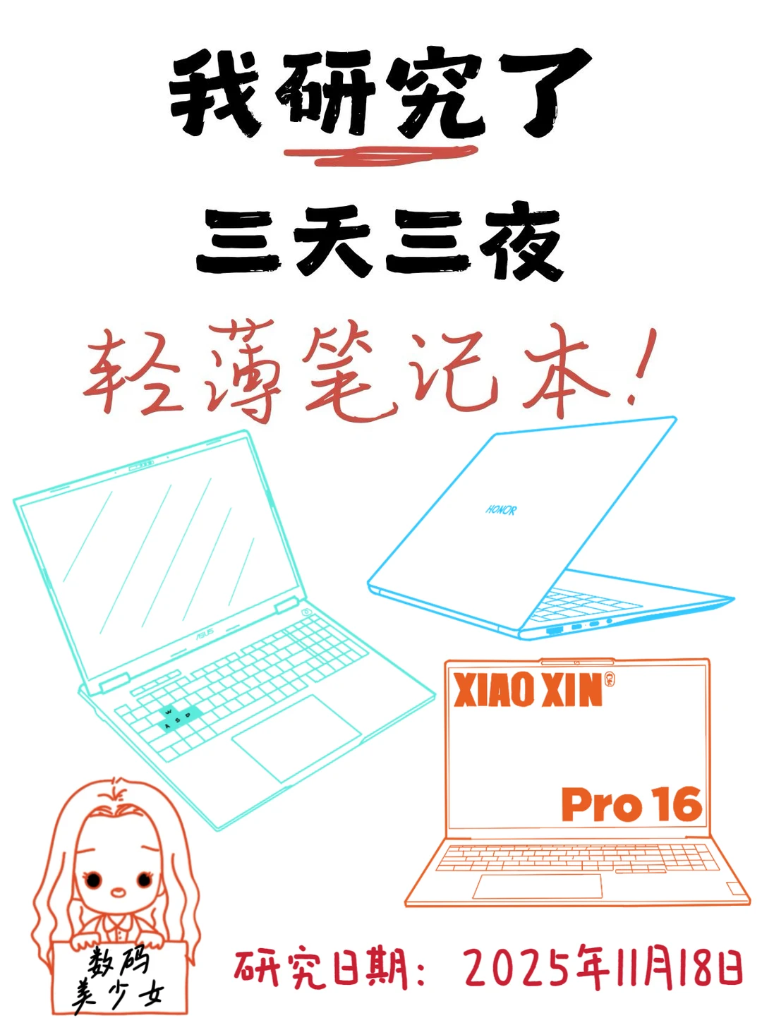 我研究了三天三夜❗轻薄笔记本怎么选❗