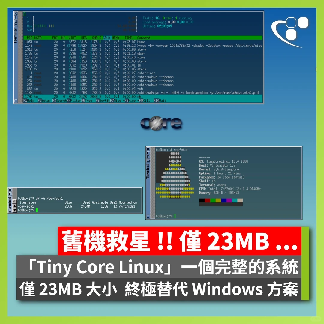 僅 23MB 大小 終極替代 Windows 方案