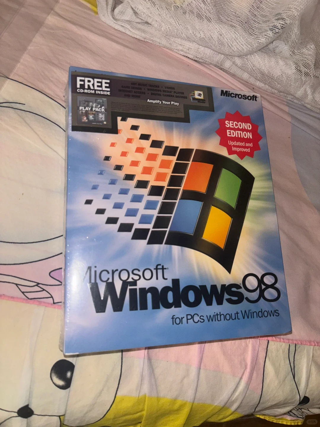 Windows 98 第二版首发大盒 附带Playpack
