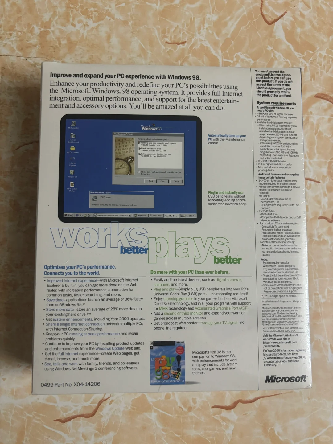 Windows 98 第二版首发大盒 附带Playpack