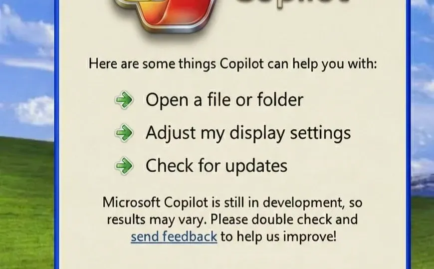 在XP系统下运行的微软AI 助手Copilot