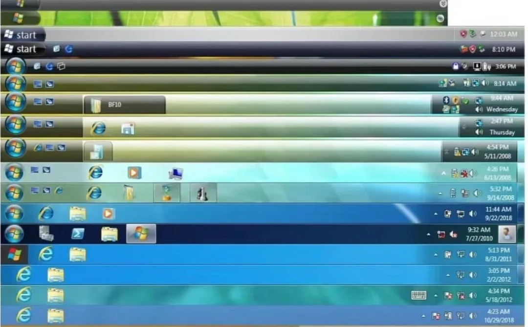 Windows 的任务栏演变