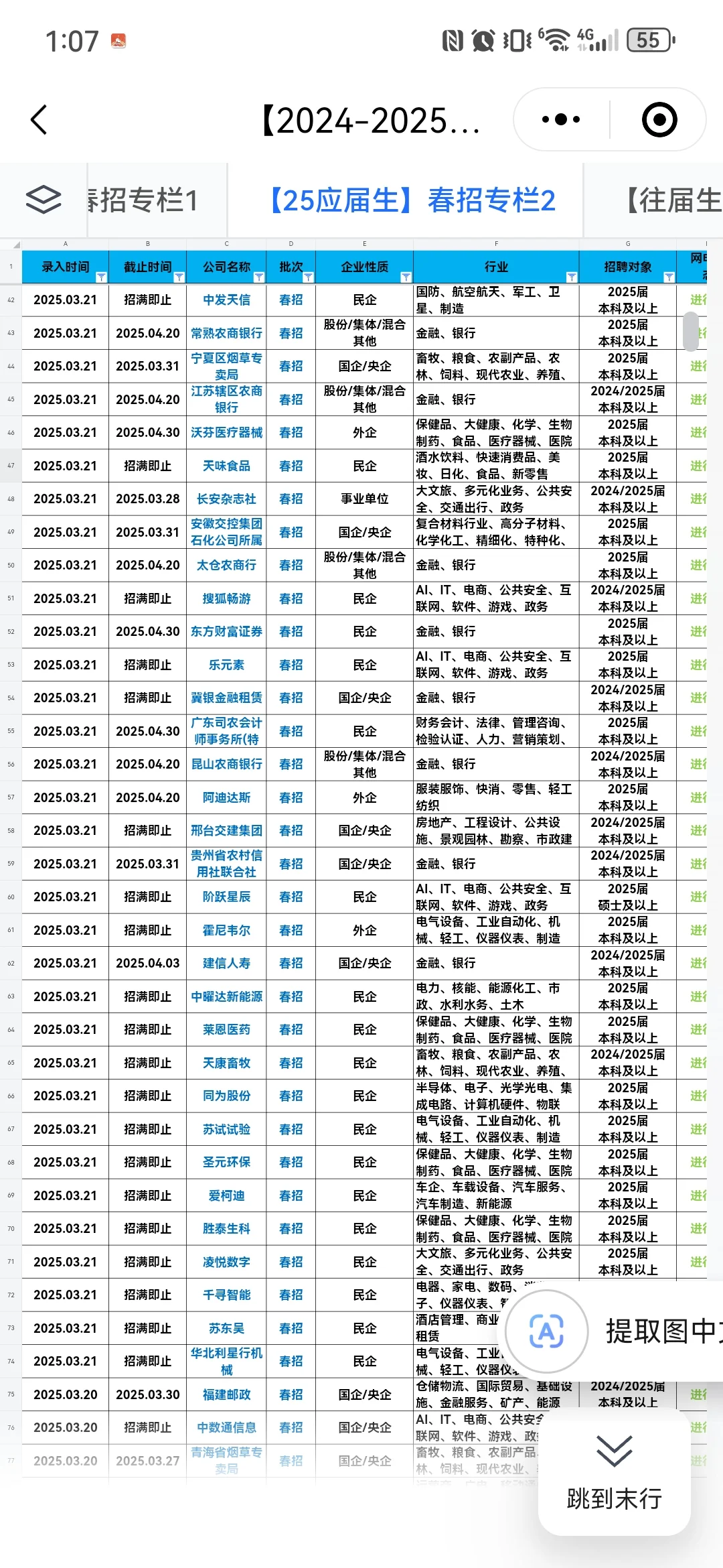 冲这些企业春招有回复