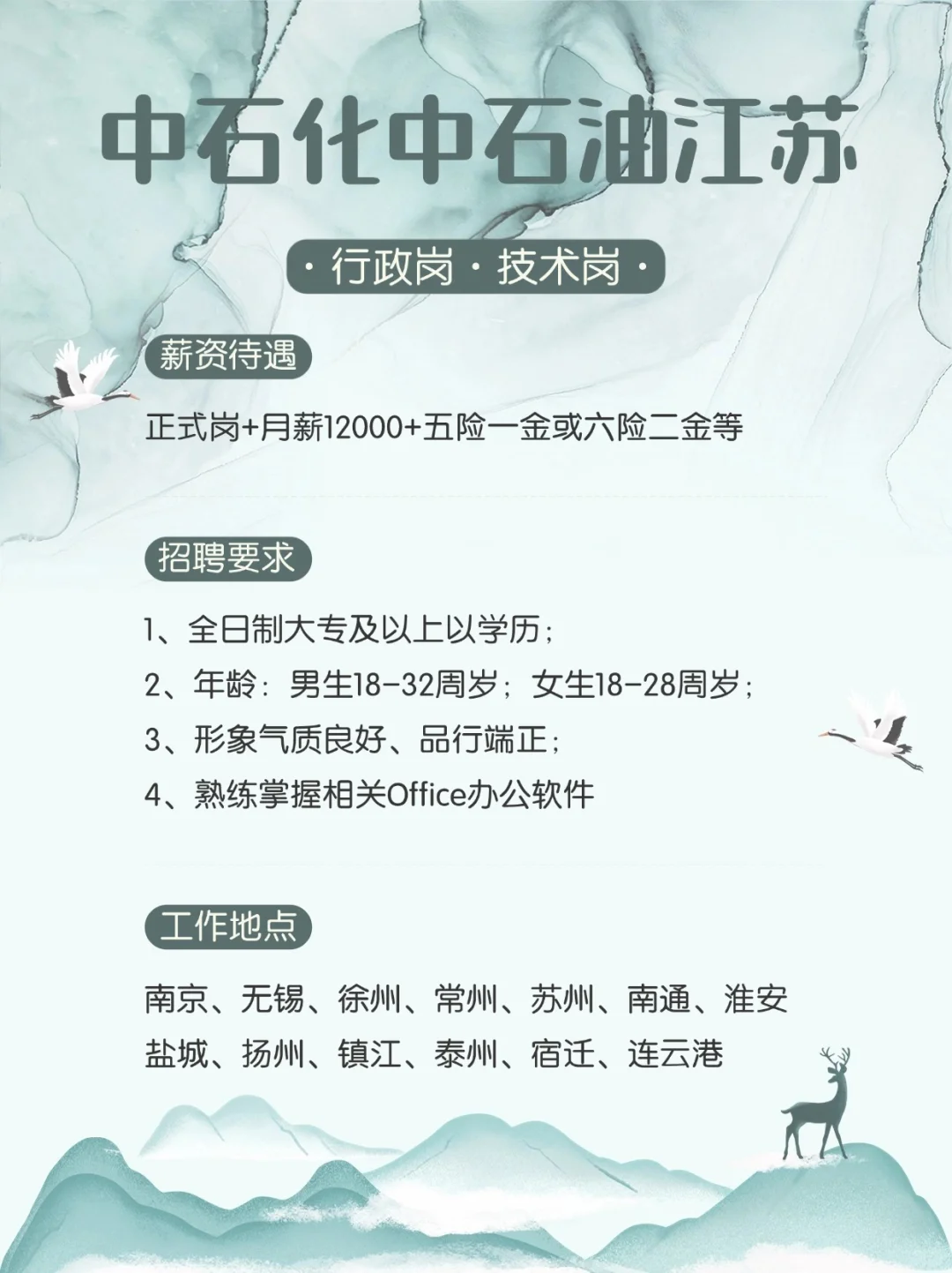 中石油中石化江苏2025社招春招真的缺人啦❓