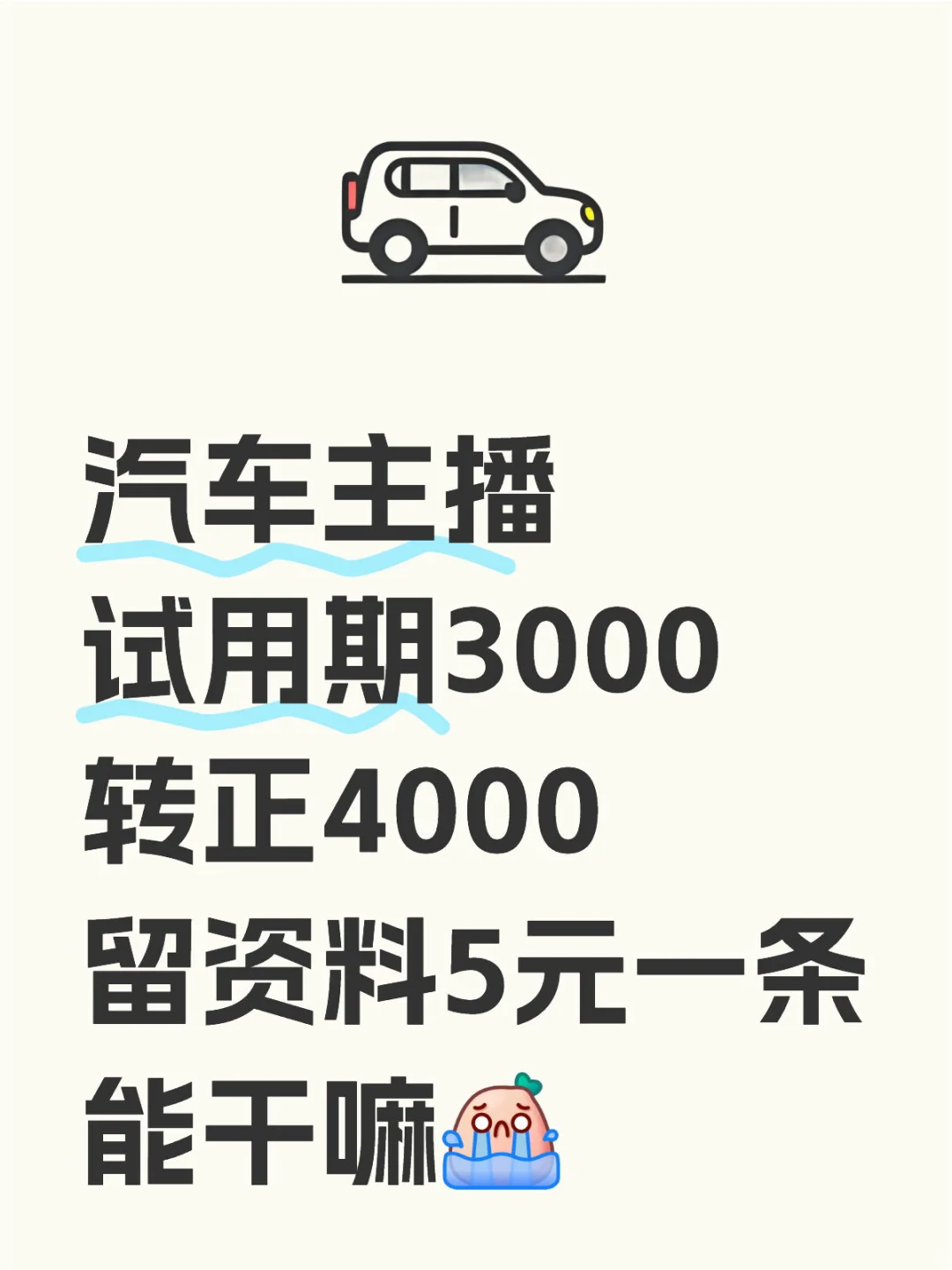 汽车主播还要干吗