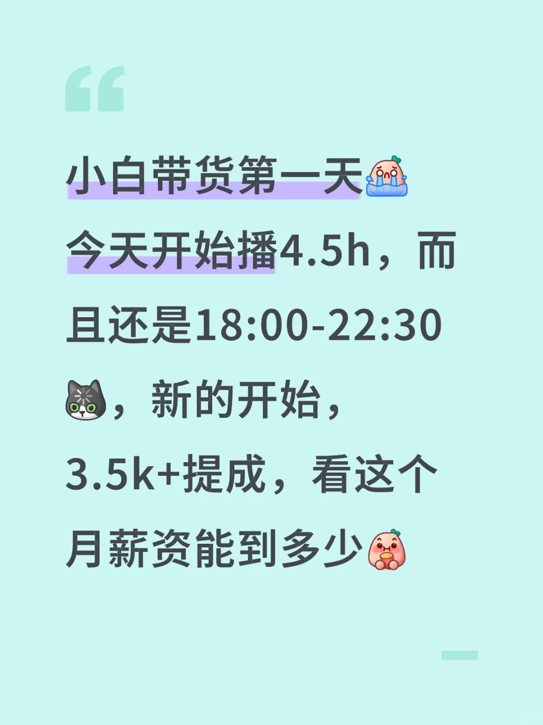 小白带货主播第一天