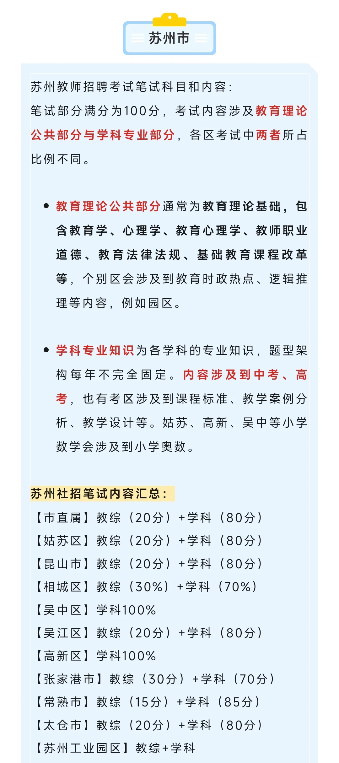 江苏教招笔试考什么?详细汇总篇
