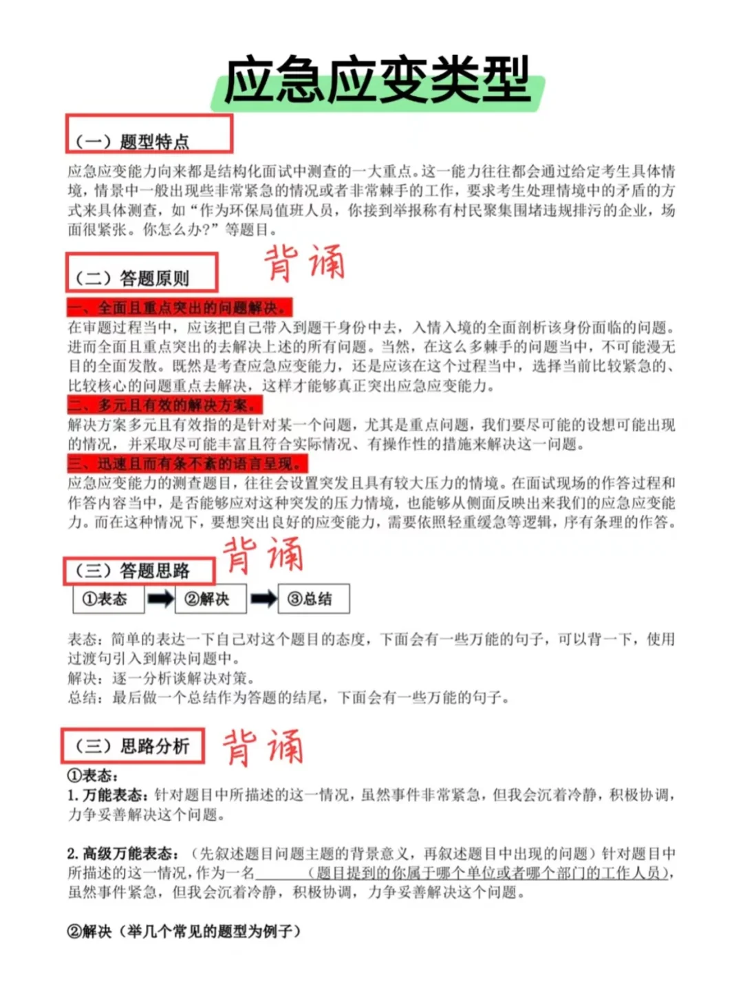 25年社区招聘面试，就这五页直接背