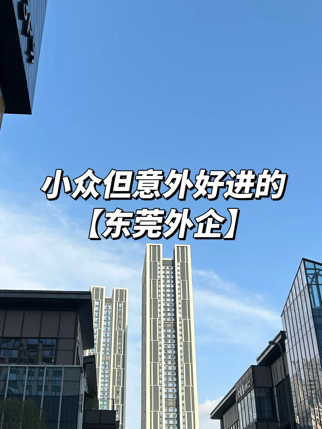小众但意外好进的:东莞外企