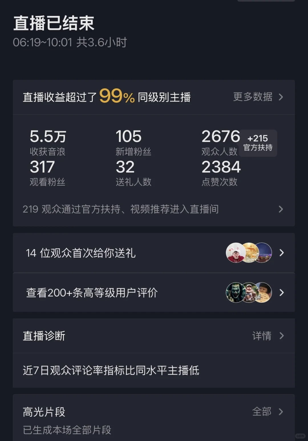新人主播一个月赚2万啦