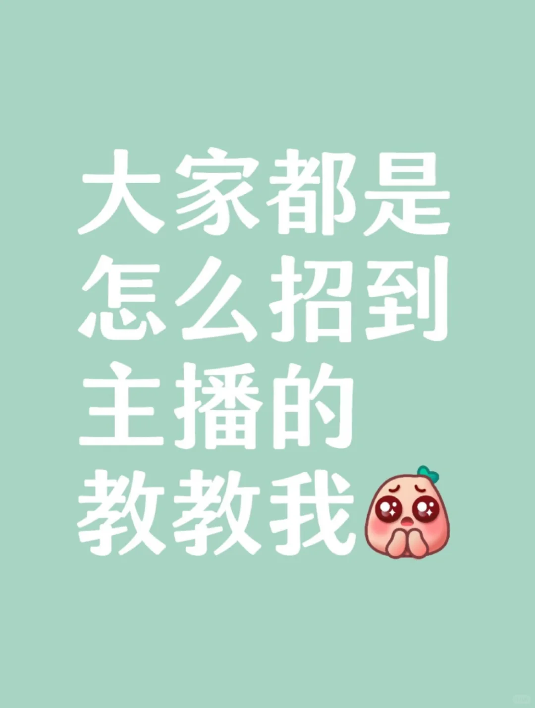 招主播 人事 运营 服装搭配师
