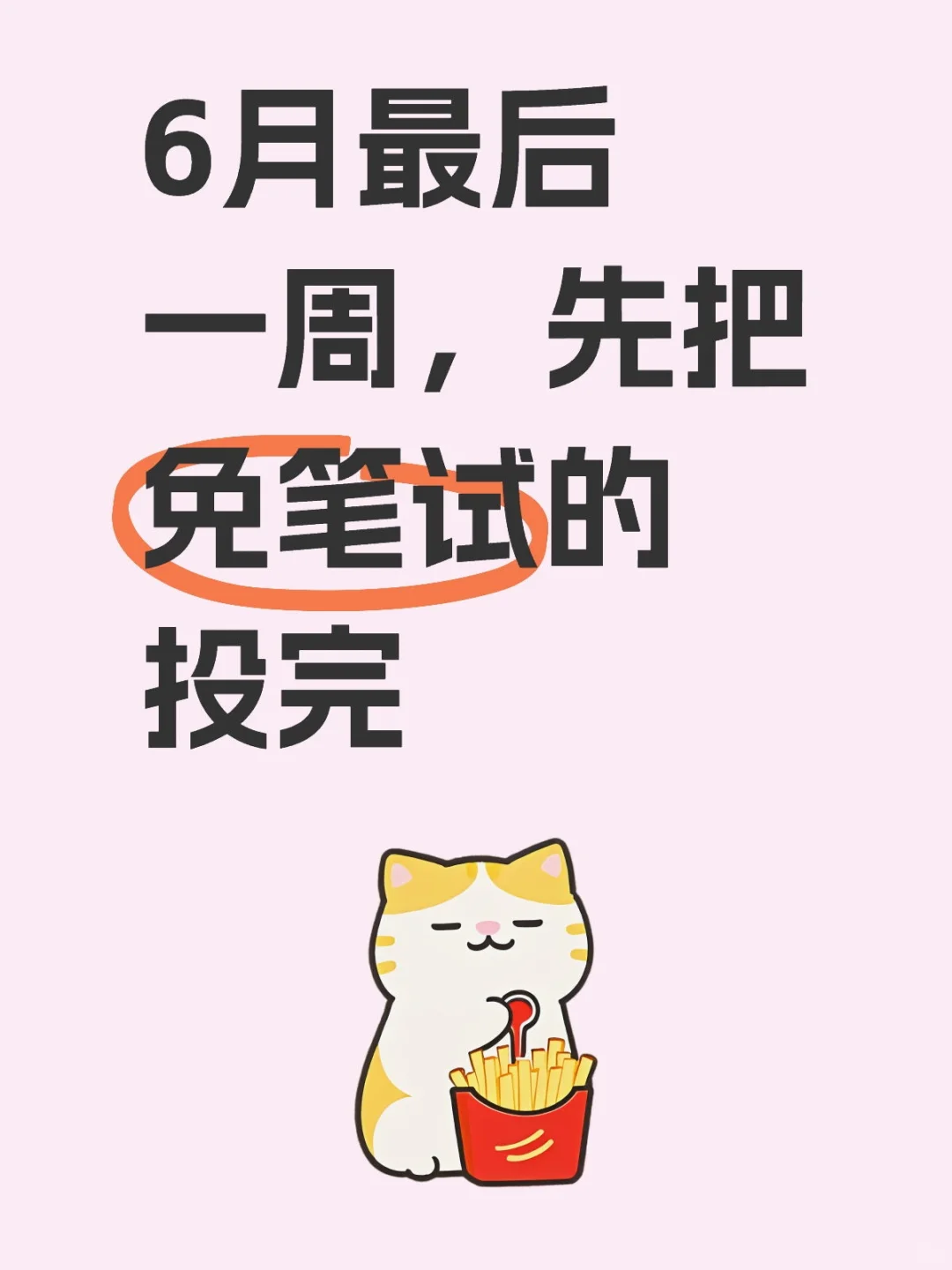 6月最后一周,先把免笔试的投完