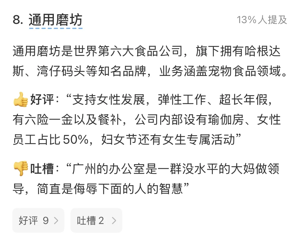 小红书热议的十大食品外企大厂,有应聘tips