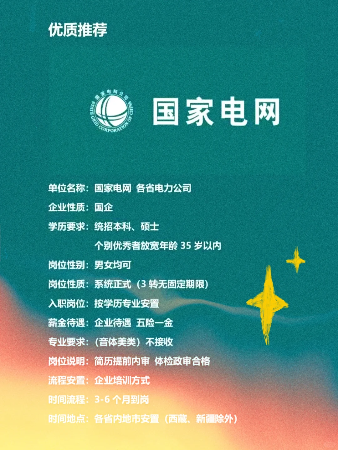 国家电网,无需笔试,全国岗位任选!||国家
