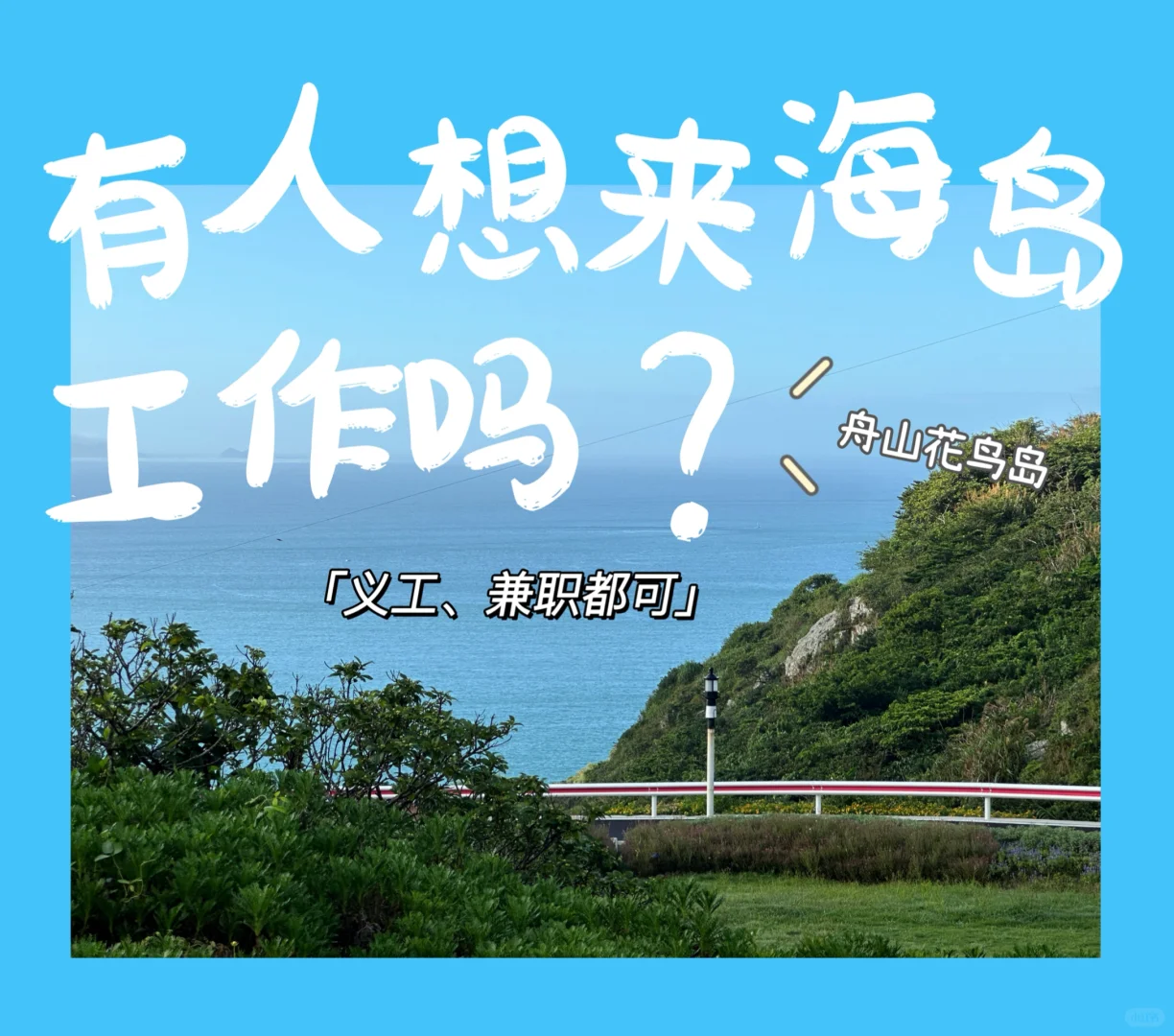 有人想来海岛工作吗？！