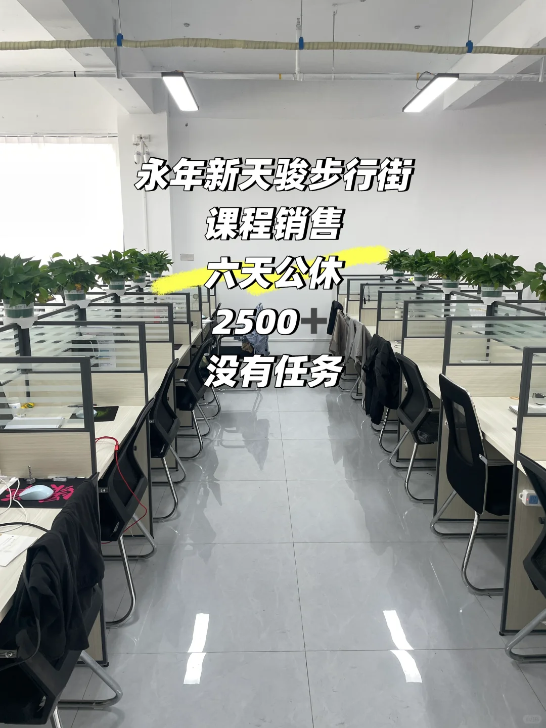 永年新天骏步行街招销售，没有任务