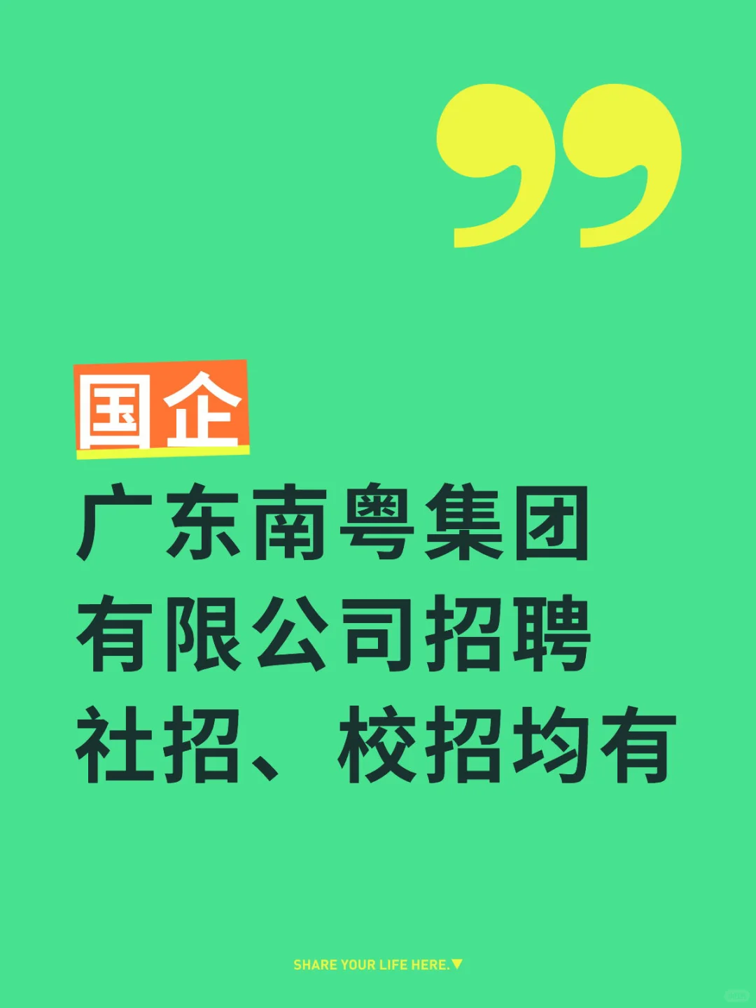 社招+校招 南粤集团多岗位上新！