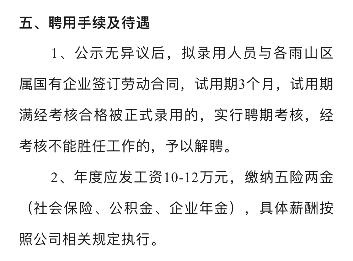 雨山区国有企业招聘