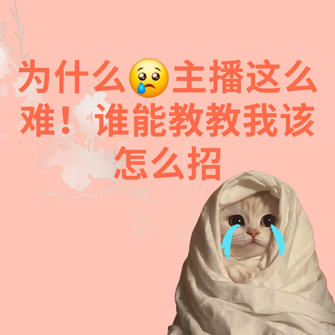 招主播真的很难……